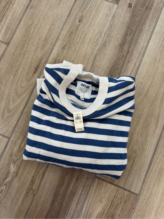 aerie Sweaters - aerie Navy and White 'Go To' Crewneck Sweatshirt